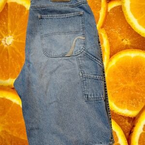 Drunk Munky Men's Size 38 Blue Denim Carpenter Shorts‎ Cargo Casual Outdoor